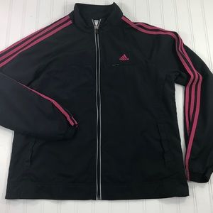 jacket with pink stripes